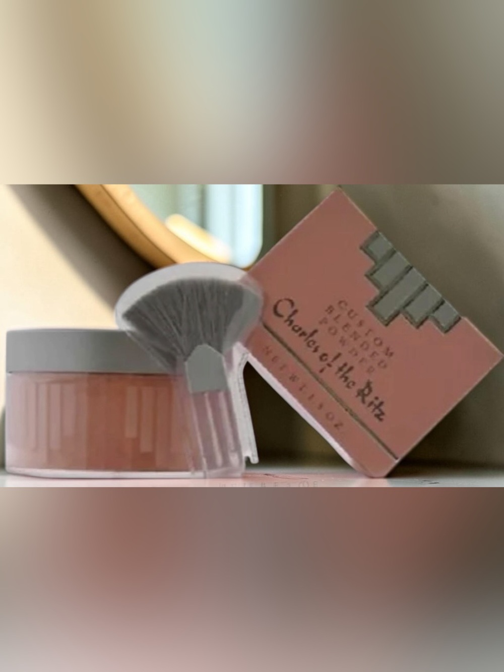 Charles Of The Ritz Custom Blended Powder with Brush-Rose Beige